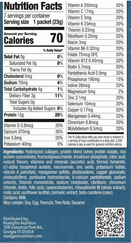 readyPro Advanced Protein Formulations Peach Mango Drink Mix