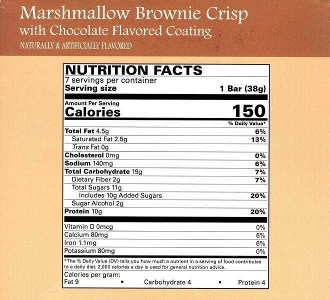 Bars Marshmallow Brownie Crisp Bar with Chocolate Flavored Coating by Robard