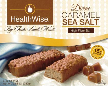 BARS, Divine Caramel Sea Salt High Protein Bars by Healthwise