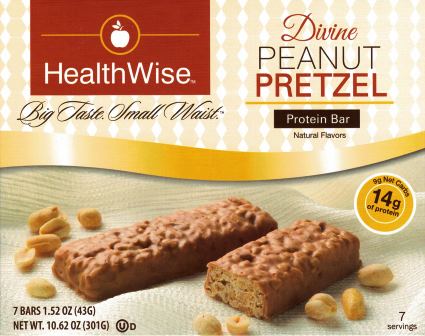 Best by 11 2024; BARS Divine Peanut Pretzel High Protein & Fiber by Healthwise