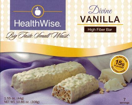 BARS Divine Vanilla High Protein & Fiber by Healthwise