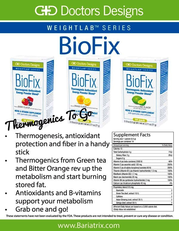 BioFix Thermogenic, Antioxidant, Energy Powder Blend, Natural Berry Flavor