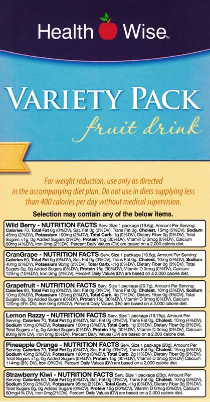 Fruit Drink Variety Pack by Healthwise