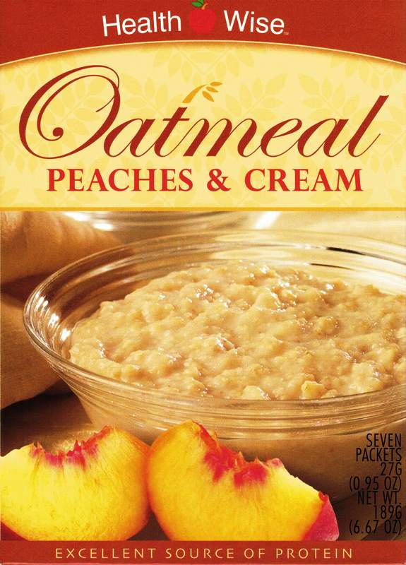 Best By 09 2024, Oatmeal Peaches & Cream by Healthwise