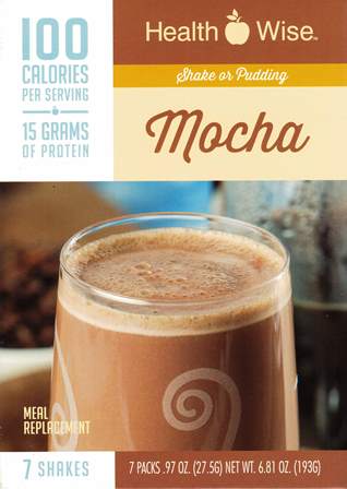 Healthwise 100 Calorie Mocha Shake or Pudding, Meal Replacement