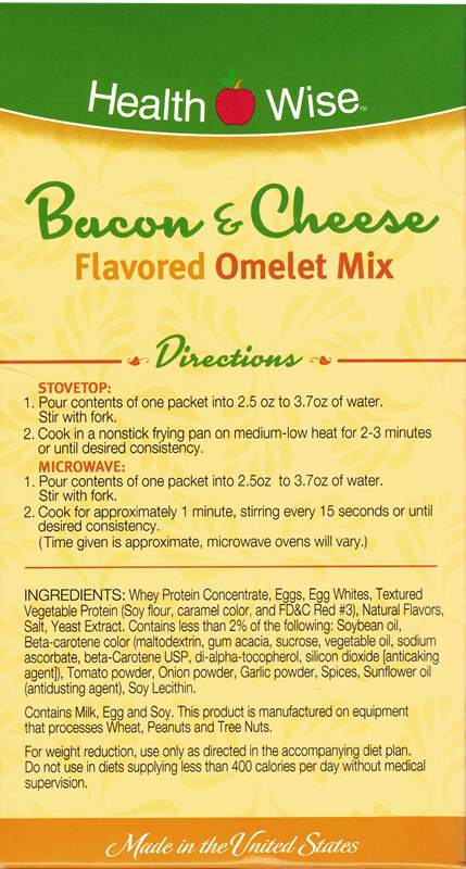 Omelet Bacon and Cheese Flavored Mix by Healthwise