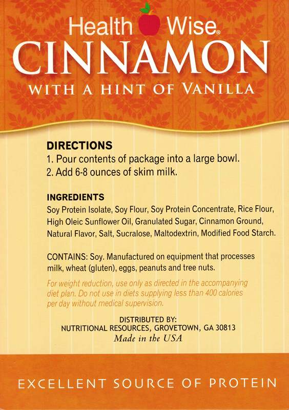 Cereal Cinnamon Vanilla by Healthwise