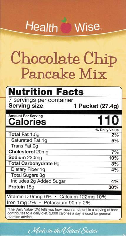 Pancake Mix Chocolate Chip by Healthwise