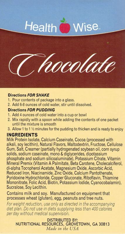 Chocolate Shake & Pudding by Healthwise