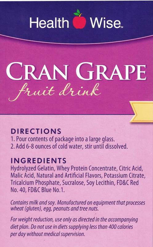Fruit Drink Cran Grape by Healthwise – - Main Image