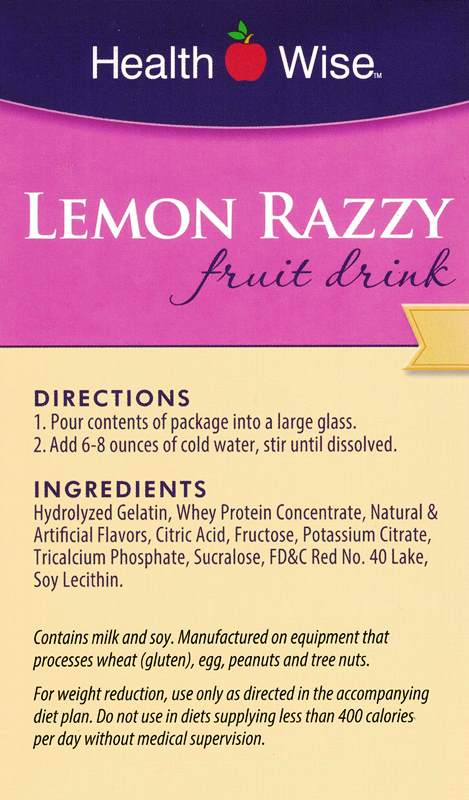 Fruit Drink Lemon Razzy by Healthwise