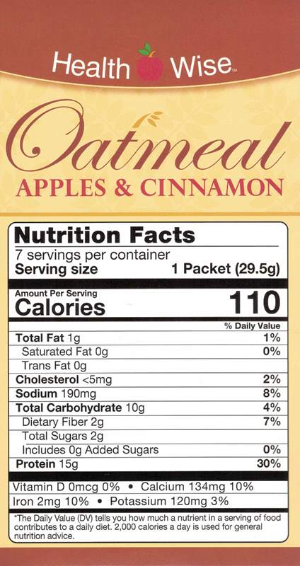 Oatmeal Apples & Cinnamon by Healthwise