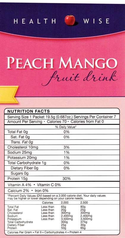 Fruit Drink Peach Mango by Healthwise