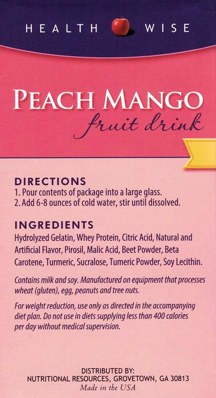 Fruit Drink Peach Mango by Healthwise