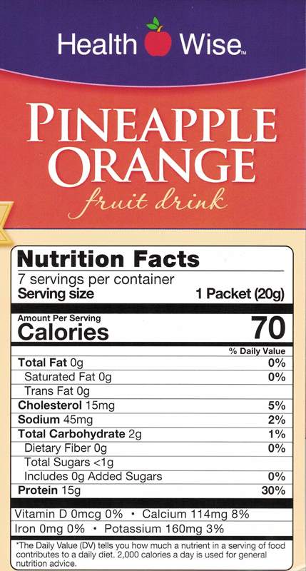 Fruit Drink Pineapple Orange by Healthwise