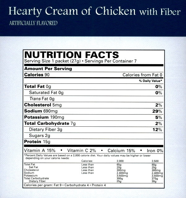 Soup Hearty Cream of Chicken with Fiber by Robard