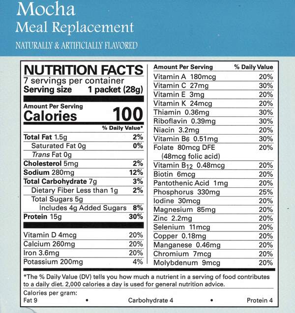 Mocha Meal Replacement Pudding & Shake by Robard