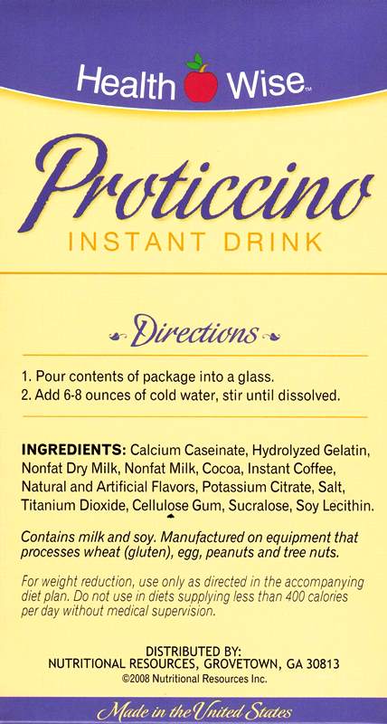 Proticcino Instant Drink by Healthwise