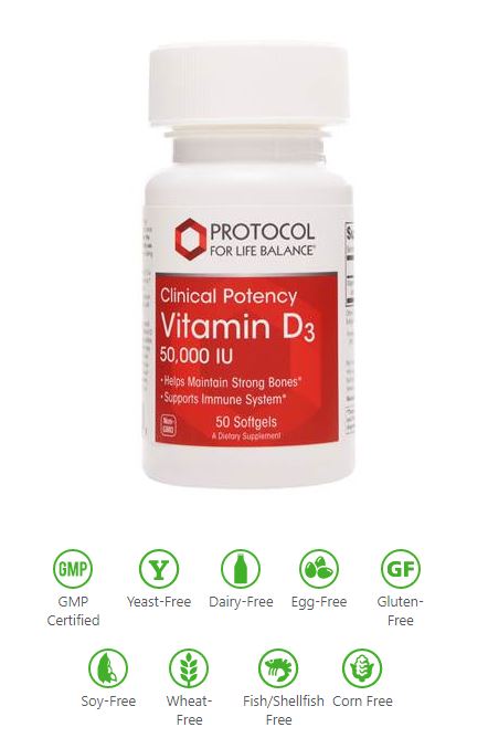 Protocol for Life Balance Vitamin D3 50,000 IU / 50 Count