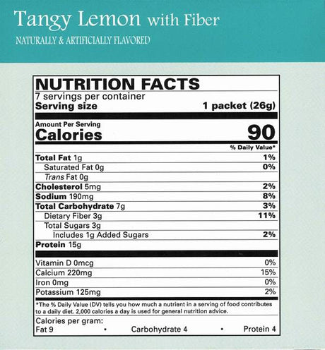 Pudding Tangy Lemon with Fiber, by Robard