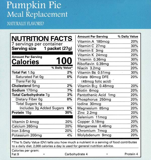 Pumpkin Pie Meal Replacement by Robard