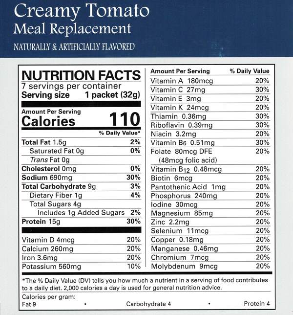 Soup Creamy Tomato Meal Replacement by Robard