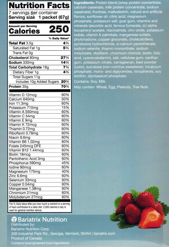 VHP (Very High Protein) Strawberry Meal Replacement by Bariatrix