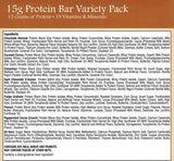 Bars, Variety Pack 15g Protein Meal Replacement Bars, by Robard